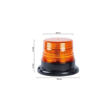 Gyrophare magnétique LED 9W – Lumière d’avertissement 360° – Prise allume-cigare 12V/24V – Base magnétique résistante aux rayures (1/4)