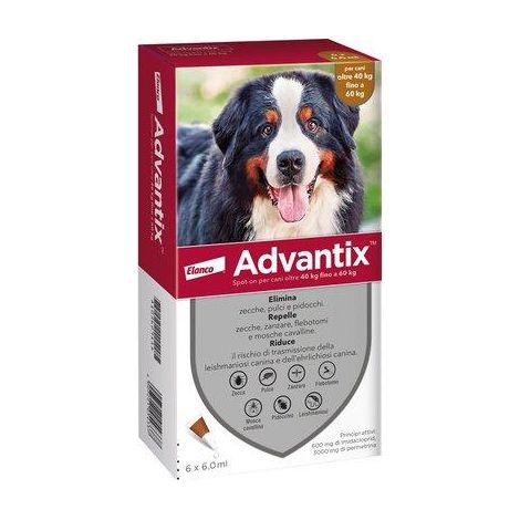 ANTIPARASSITARIO ADVANTIX CANI ELANCO - KG 40+ CF=PZ 6- 1 confezioni