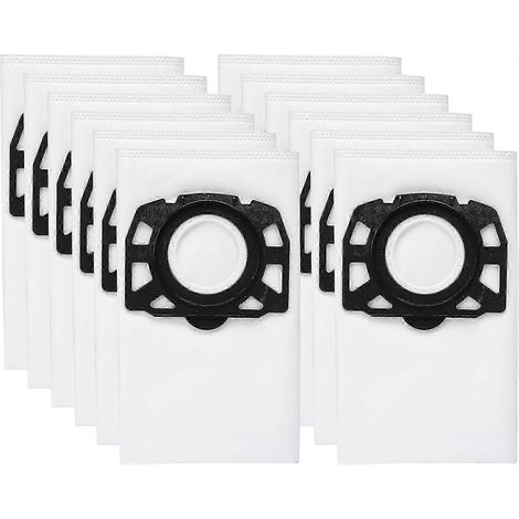 Lot de 12 sacs filtrants KFI 487 pour aspirateurs Kärcher WD4, WD5, WD6-AquaForge (1/4)