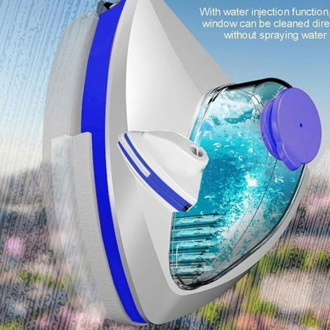 Nettoyeur de vitres magnétique Double Face, Window magnétique Cleaner Ultra-résistant, Outil de Brosse de Nettoyage magnétiqu Femeo (1/4)