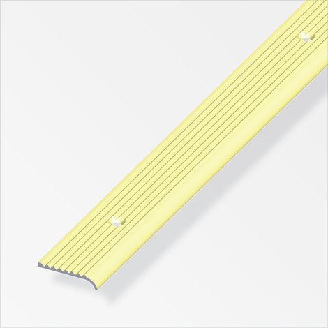alfer Rundabschlussprofil 1 m, 25 x 6 mm Aluminium eloxiert messing Profil