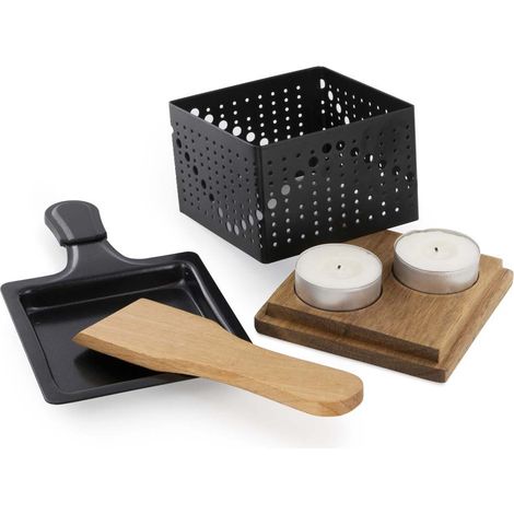 Raclette Individuelle - COOK CONCEPT - À La Bougie - Noir et Marron