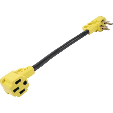 50-A-Wohnmobil-Stromkabel, 14-50P-Stecker auf 14-50P-Buchse-Adapter, flexibler Stecker für Wohnmobile, Boote und Reisemobile, robustes Kabel, Standardlänge, für den Außenbereich, 1 Stück (1/5)