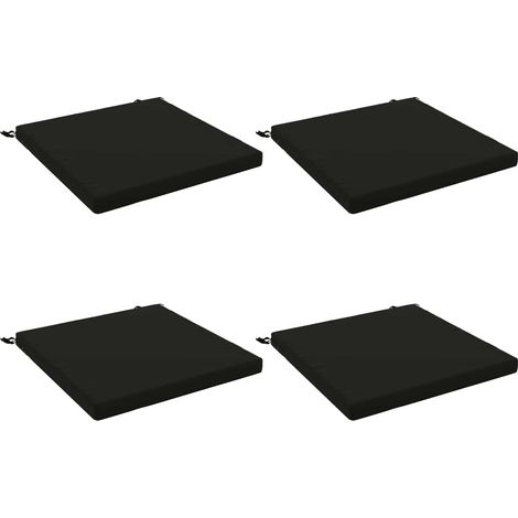 4-teilige Sitzkissen SOEST 4 stk. 100 % Polyester Schwarz vidaXL