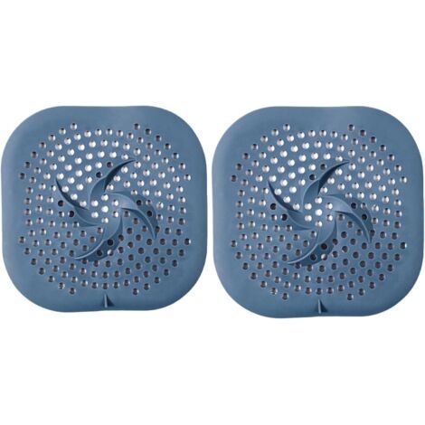 PA 2er-Pack Abflussschutz aus Silikon mit Saugnapf, Abflusssieb, Haarfänger, Filter für Badezimmer, Badewanne, Küche (blau) (1/5)