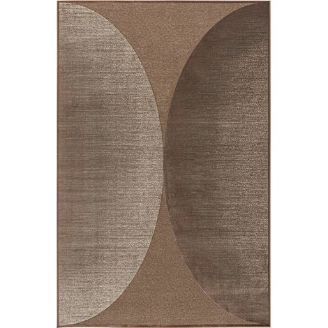 Tapis viscose marron style classique élégance et douceur au sol - Marron clair élégant (1/5)