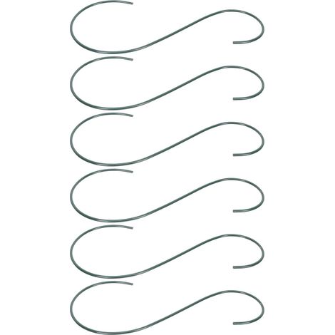 Lot de 6 crochets métalliques de 30 cm pour pots de fleurs, support pour plantes vertes (1/5)