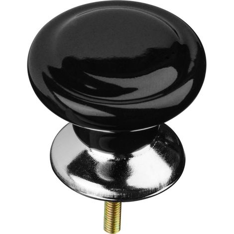 Premier Housewares Classic Design Black Ceramic Drawer Knobs (1/2)