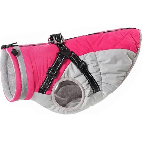 Veste imperméable pour animaux de compagnie avec harnais, vêtements d'hiver chauds pour chiens A (1/5)