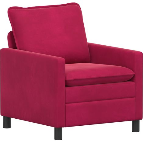 Canapé Bordeaux 76 x 81 x 87,5 cm Velours vidaXL (1/5)