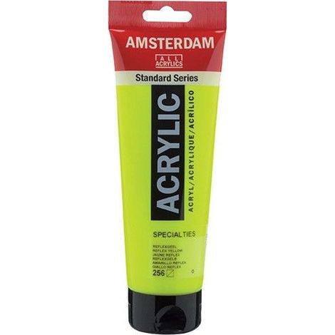Peinture Acrylique en tube - Jaune reflex - 256 - Amsterdam - 250ml (1/2)