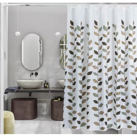 Rideau de douche 100x180 cm imperméable, résistant aux (1/5)