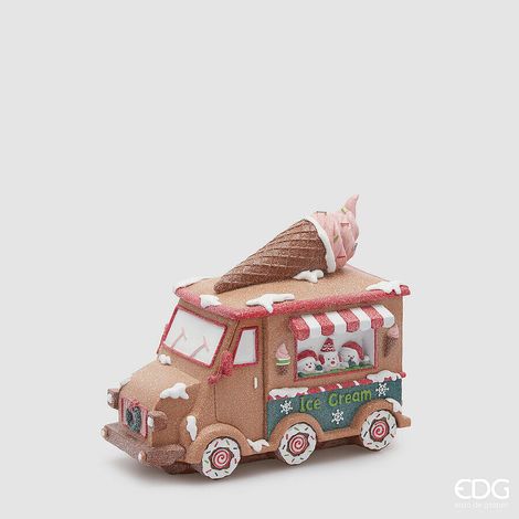 EDG Enzo De Gasperi Decoro Furgoncino Marzapane Natale H 22 Cm L 26 Cm L 13,5 Cm Multicolor (1/4)