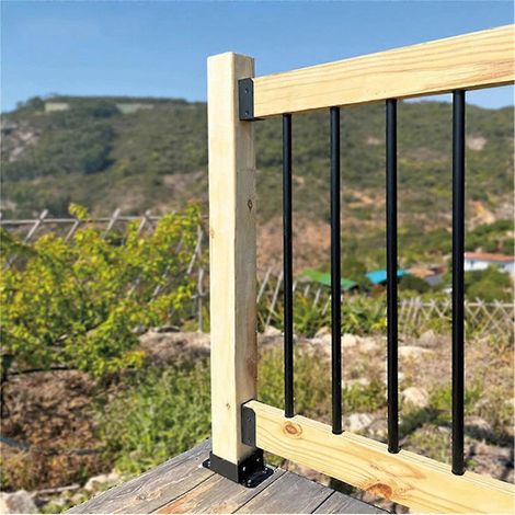 Connecteur de rambarde de terrasse en acier inoxydable 2x4 po (en réalité 1 x 3 po), A-- (1/5)