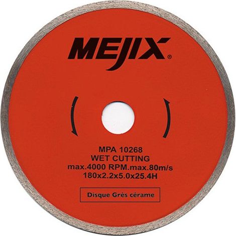 Disque grès cérame MEJIX 180016 - 200 mm BR 25.4/22.2 mm (1/2)