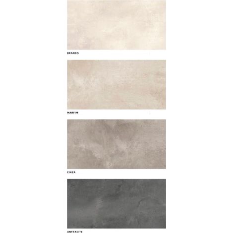 Carrelage effet béton - Plinthe - Série GLADE - Dimensions: 7 x 44,7 cm - BRANCO MAT