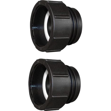 Confezione da 2 adattatori per serbatoi IBC, connettore da 5,1 cm con filettatura fine a filettatura grossa S60 x 6, connettore di ricambio per serbatoi per casa e giardino. (1/5)