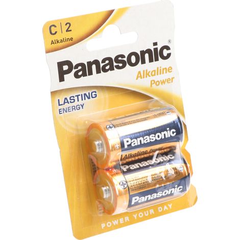 Panasonic Alkaline-Batterie LR14, 2 Stück (1/3)