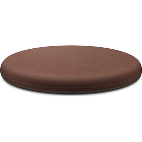 Coussin de chaise rond en mousse à mémoire de forme 40 cm, intérieur amovible - Brun (1/5)