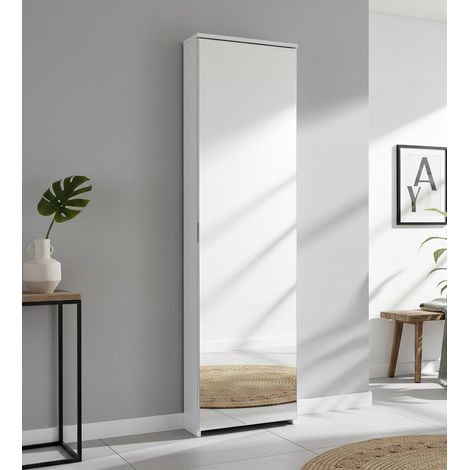 Scarpiera - 5 Ripiani 10 Paia, Bianco, -, 50x18x178h cm Cuiaba