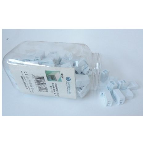 Connecteur automatique 1 fil souple / 2 fils rigides 1.5/2.5mm² pour luminaire ou convecteur (pot de 100) SIB ADR P07122