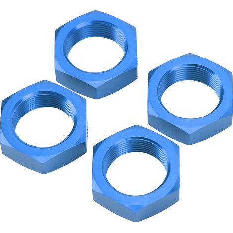 4 Écrous de Moyeu Hexagonaux 24mm en Alliage d'Aluminium Haute Résistance pour ARRMA Outcast Kraton 1/5 8s - Bleu Foncé (1/5)