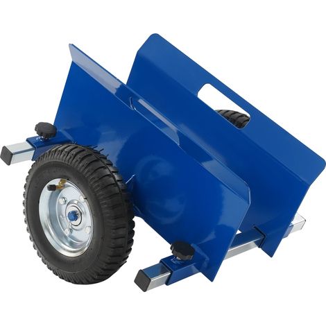 Carro con ruedas, ruedas de 8", capacidad de carga de 1100 libras, color azul. (1/5)