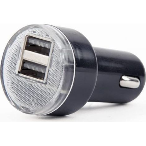 Gembird 2x USB nabíječka do auta 2,1A, černá (1/2)