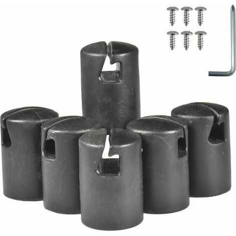 Ensoleille – Lot de 6 embouts de poteau pour trampoline 32 mm – Capuchons épais et durables – Installation facile – Protection filet de sécurité (1/5)