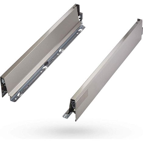 Blum TANDEMBOX Schubkastenzargen + Abdeckkappen Edelstahl gebürstet 358M5005IA