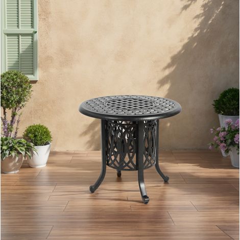 Beistelltisch 55x55x49 cm bronze Aluminium mit integriertem Eiseimer (1/5)