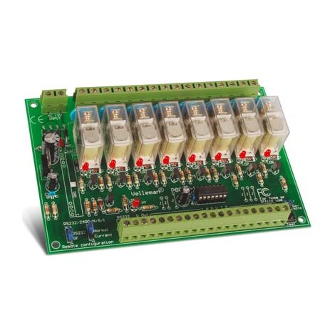 Whadda WSRC8056 Tarjeta Relé 8 Canales Verde 12V (1/3)