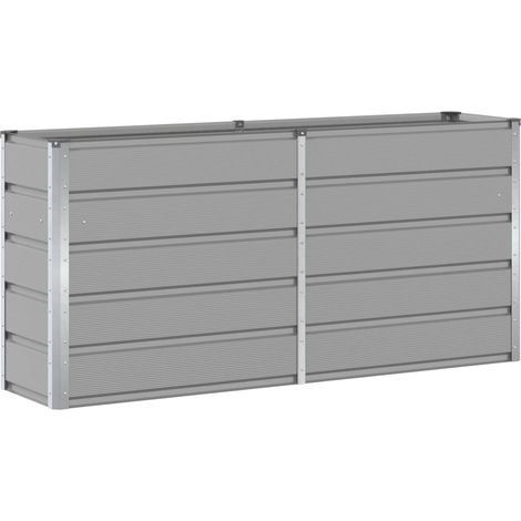 Maison Exclusive - Jardinera Gris Claro 160 x 40 x 75 cm Acero