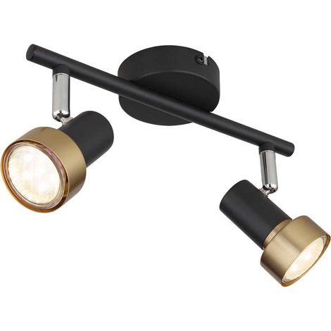 Deckenlampe Deckenstrahler Deckenleuchte beweglich Wohnzimmerlampe schwarz gold