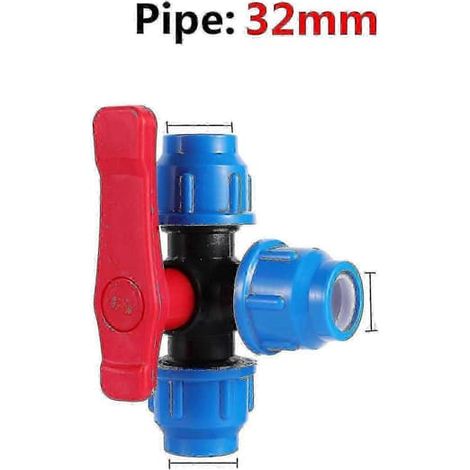 Raccords de tuyauterie PE 32 mm pour l'agriculture, vanne à bille à connexion rapide et joint de tuyau d'eauvsijdPlast T-vanne (1/5)