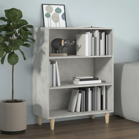 Buffet bas Contemporain - Meuble Commode de Rangement - Gris béton 69,5x32,5x90 cm Bois d'ingénierie Chic-644083 (1/5)