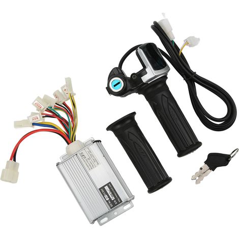 Contrôleur de vitesse pour moteur à balais 36 V 1000 W avec indicateur de batterie verrouillable et poignée d'accélérateur tournante pour mini-moto (1/5)