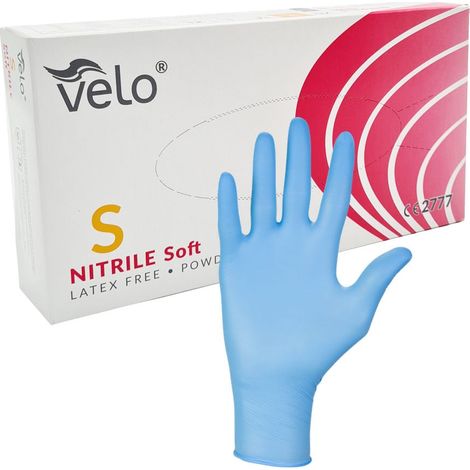Velo Nitrilhandschuhe Größe S blau 100 Stück (1/5)