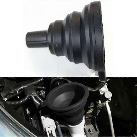 Universal-Silikon-Flüssigkeitstrichter für Motoröl, Scheibenwaschflüssigkeit, zusammenklappbar und platzsparend – JXLGV (1/5)