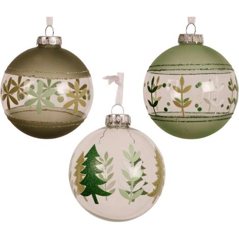 Decoris Pallina di Natale in Vetro - Design Raffinato - 8cm