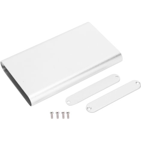 Boîtier étanche en alliage d'aluminium 13x61x100mm, argent sablé oxydé pour carte de circuit, décodeur GPS. (1/5)