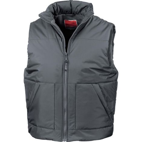 Bodywarmer de travail Result DOUBLÉ POLAIRE Gris M (1/2)