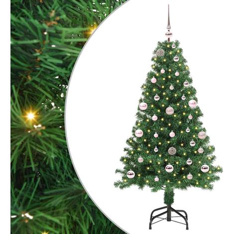 Künstlicher Weihnachtsbaum mit 150 LEDs mit Ständer Grün 150 cm