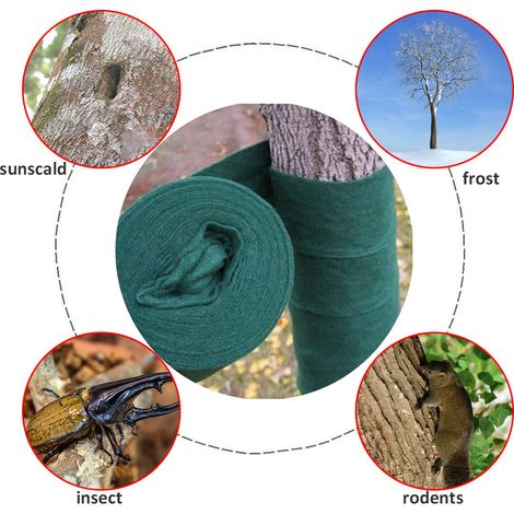 Atmungsaktive Baumhülle aus Stoff, Winterschutz, Frostschutzband für Bäume. (1/5)