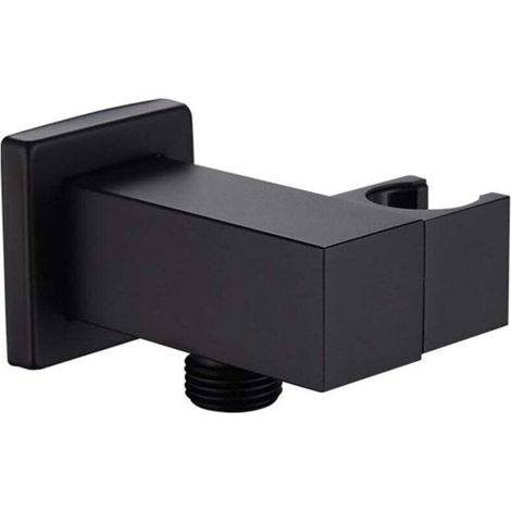 Duschstangengleiter. verstellbare Messing-Wandhalterung für Duschkopf. schwarz