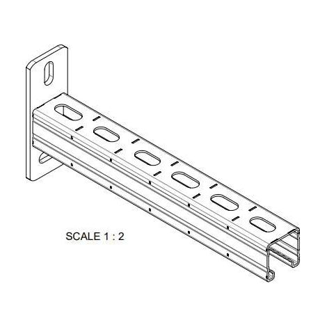 Konsole Strebe 41x41x2 Ez L300