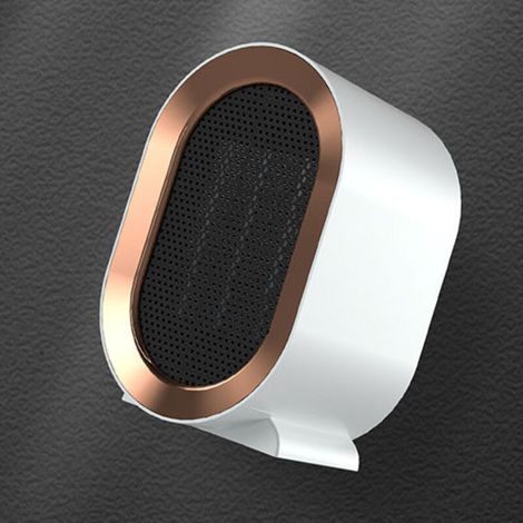 Radiateur soufflant-1200W Petit mobile en céramique Economie d'énergieRafraîchisseur pour salle de bain et bureauChauffage portable avec filtre à air Blanc (1/2)