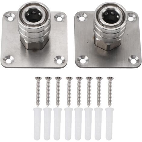Soporte para cañón de espuma para hidrolavadora, cabezal de boquilla de acero inoxidable de conexión rápida de 1/4", montaje en pared (1/4)