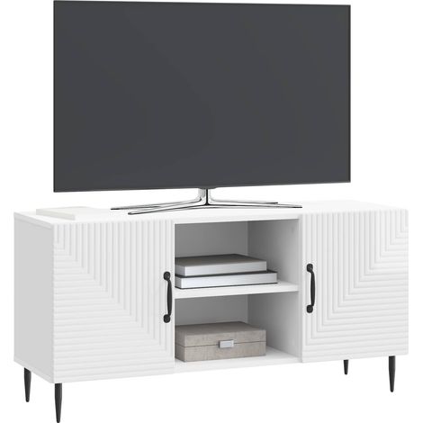 Maison Exclusive - Mobile TV Bianco Lucido 102 x 34,5 x 50 cm Legno ingegnerizzato