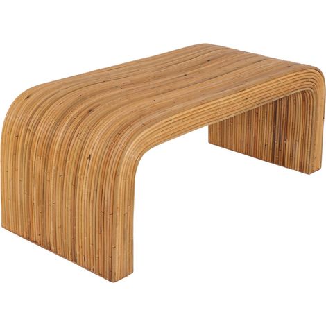 sweeek - Bank, Bettbank aus natürlichem Rattan, 100cm